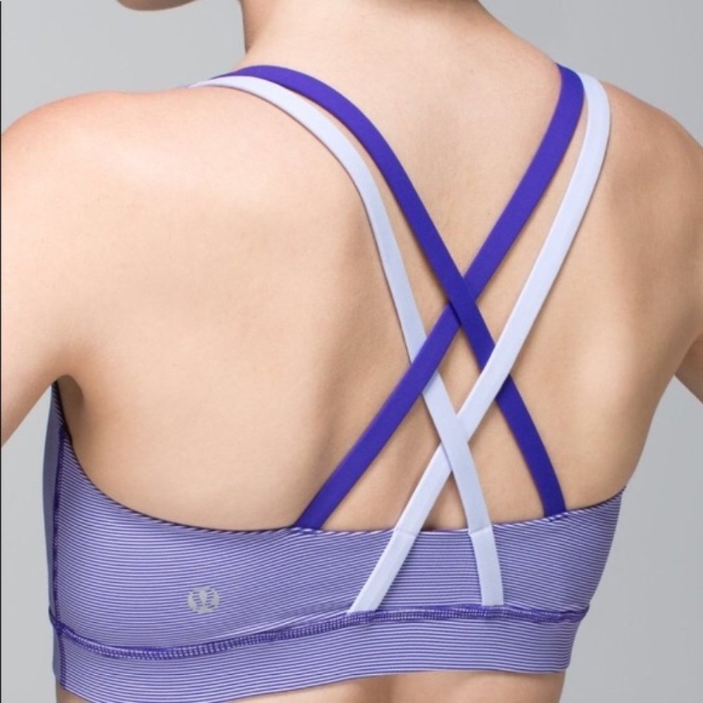 Lululemon Purple Striped Energy Bra